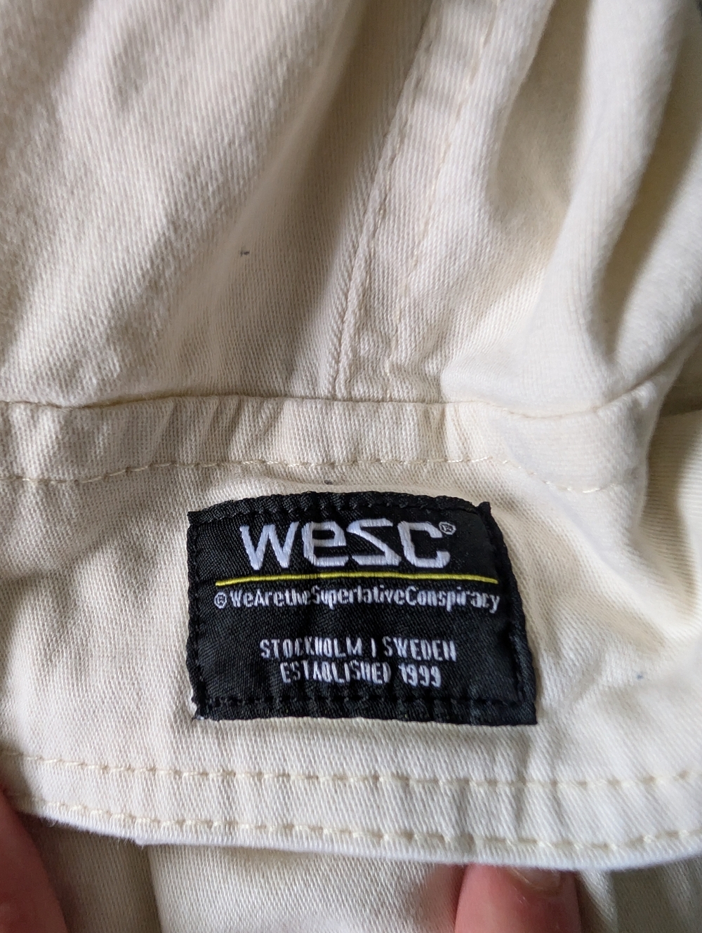 WESC Beige Slim Utility Cargo Jogger Pants Unisex L/XL Neutral Streetwear Pants image 2